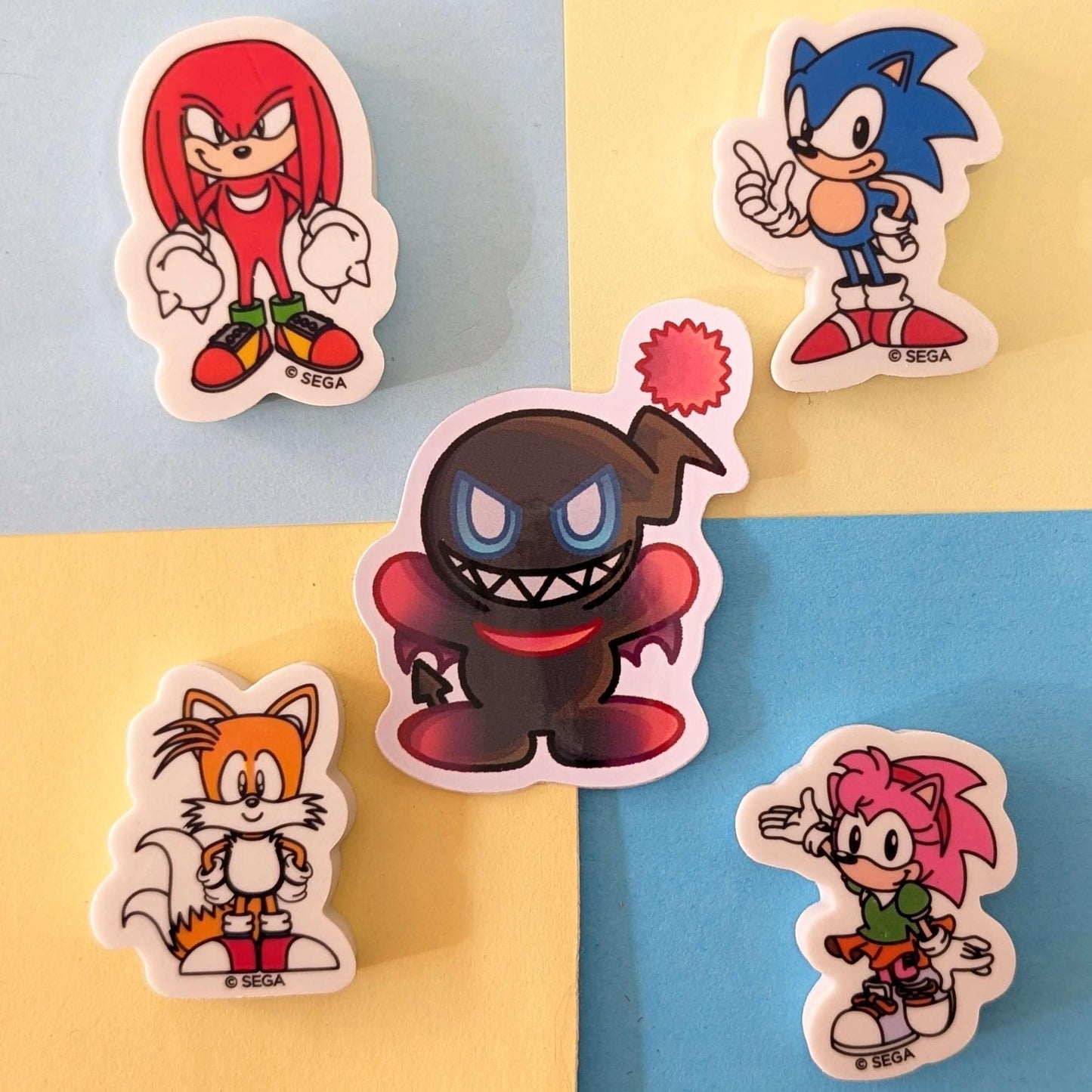 Cute Sonic The Hedgehog Baby Chao Stickers COMPLETE SET!