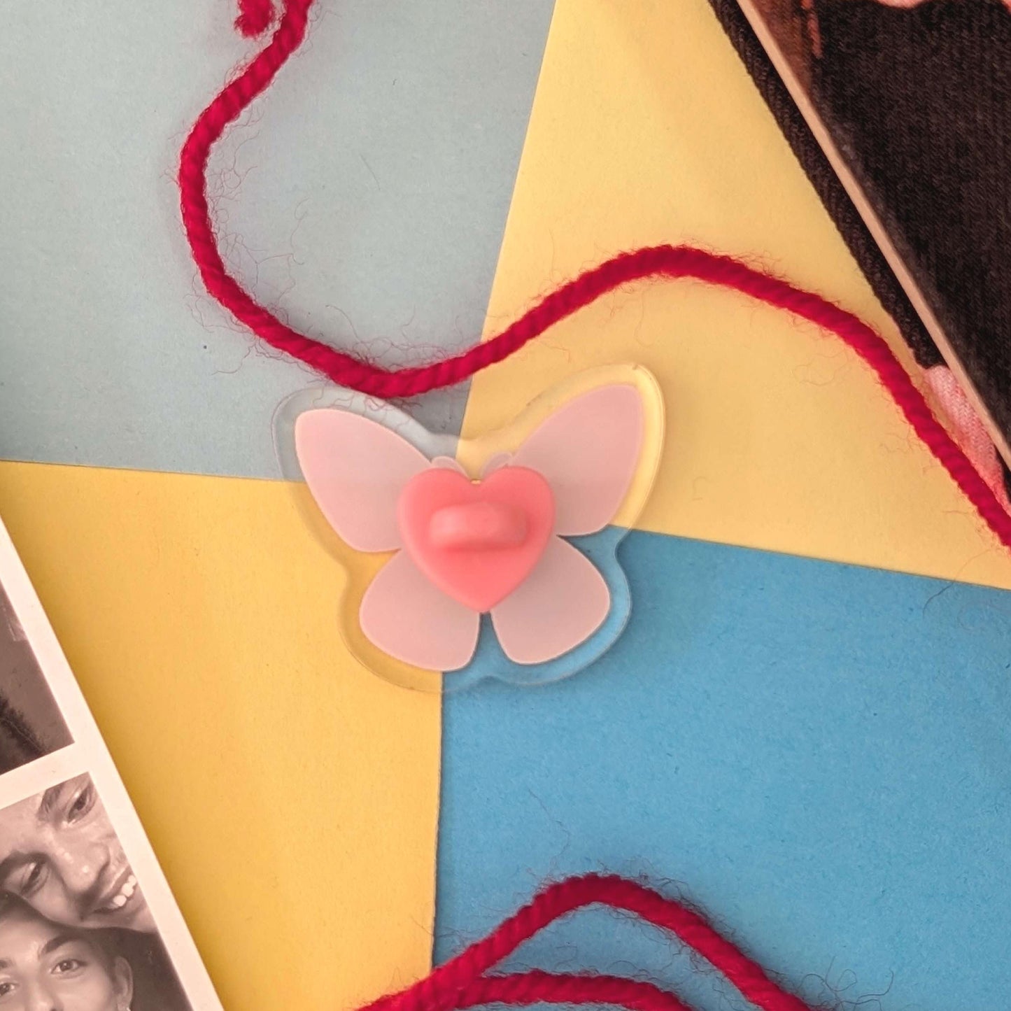 Crimson Butterfly Acrylic Pin