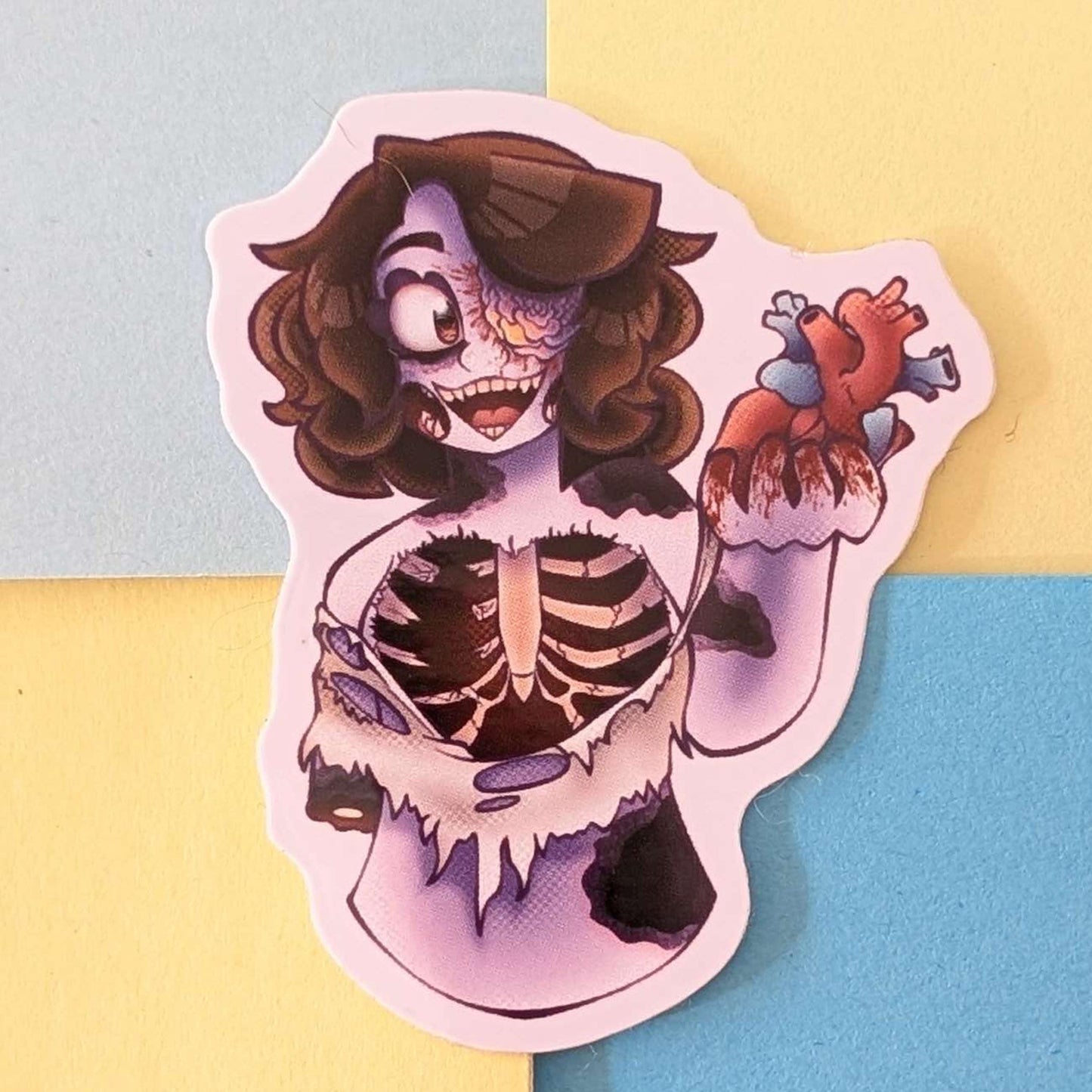 Cute Zombie Girl Body Horror Stickers INDIVIDUAL STICKERS