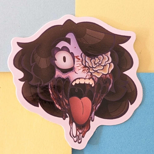 Cute Zombie Girl Body Horror Stickers COMPLETE SET