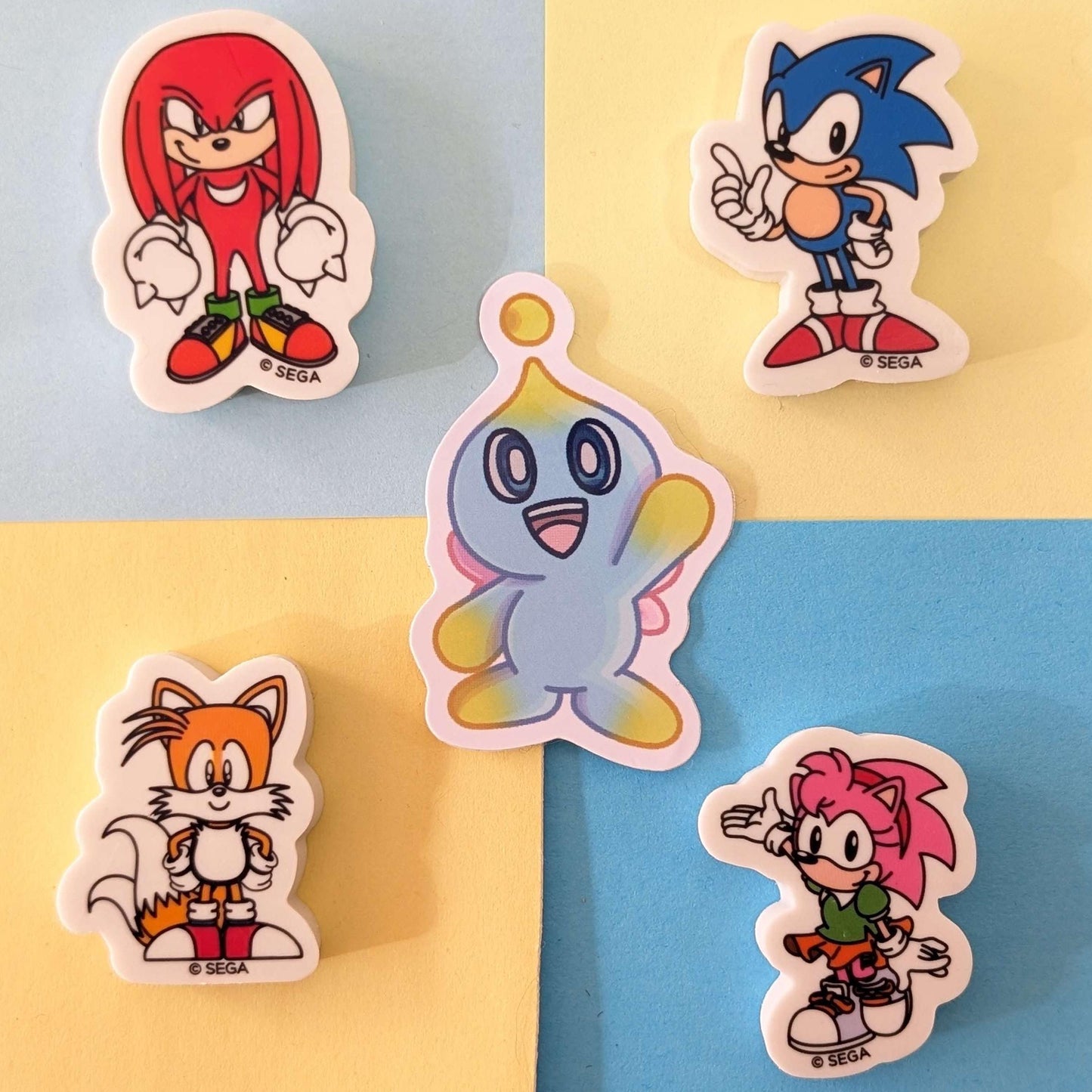 Cute Sonic The Hedgehog Baby Chao Stickers COMPLETE SET!
