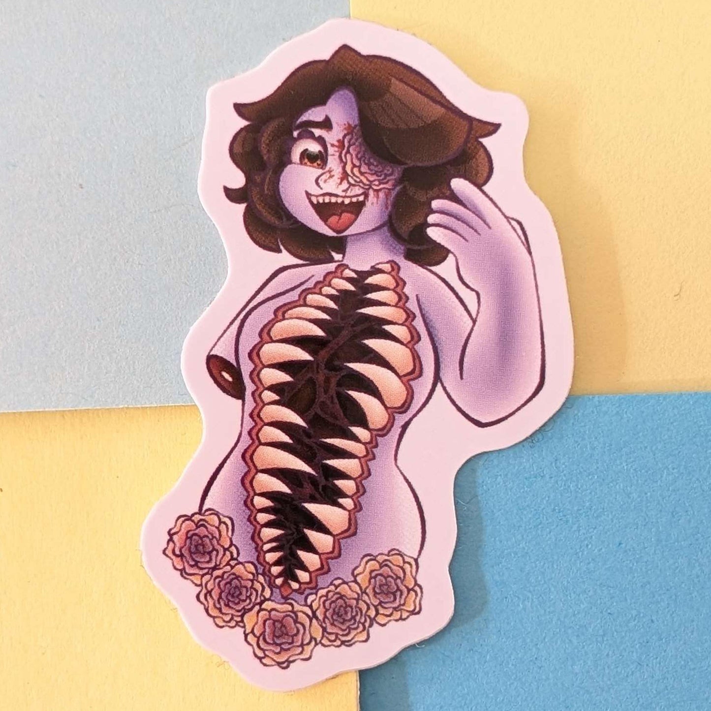 Cute Zombie Girl Body Horror Stickers INDIVIDUAL STICKERS