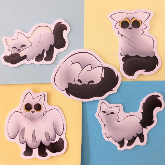 Cute Spooky Ghost Cat Stickers INDIVIDUAL STICKERS