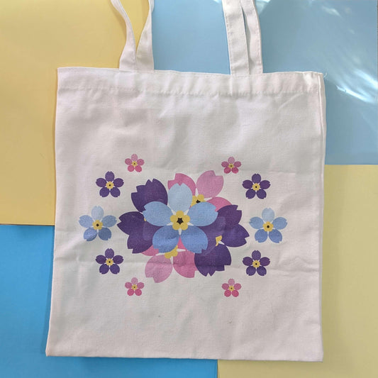 Cute Forget-Me-Not Flower Tote Bag
