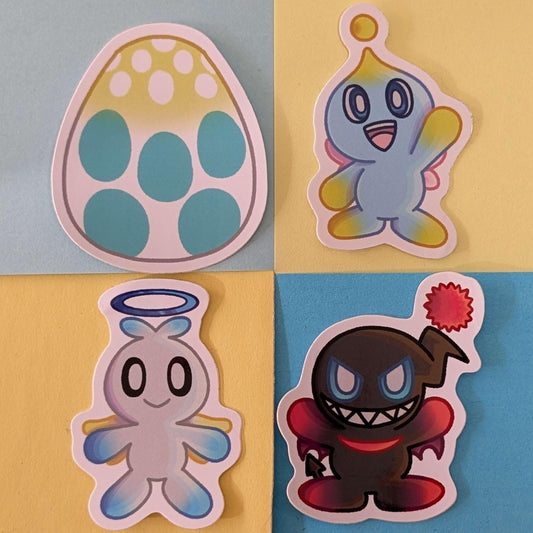 Cute Sonic The Hedgehog Baby Chao Stickers INDIVIDUAL STICKERS