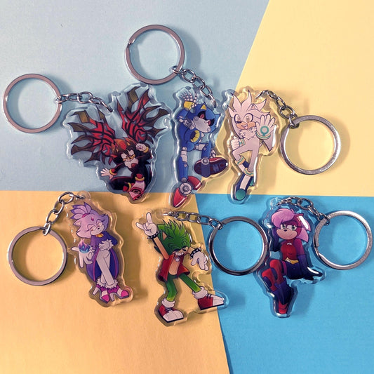 Sonic The Hedgehog Acrylic Keyring Collection Season 2 INDIVIDUAL KEYRINGS