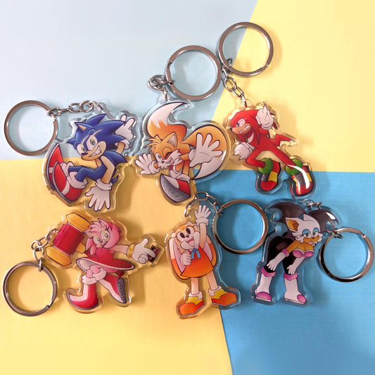 Sonic The Hedgehog Keyring Collection Season 1 COMPLETE COLLECTION