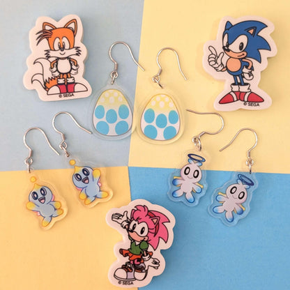 Sonic The Hedgehog Baby Chao Acrylic Earrings