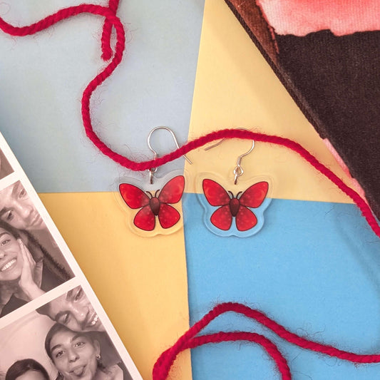 Fatal Frame 2 Crimson Butterfly Acrylic Earrings